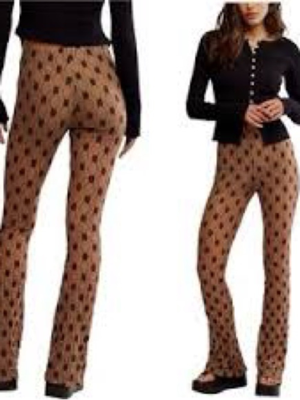 Free People Margot Lace Overlay Flared Pants🔥NWOT - Picture 6 of 11